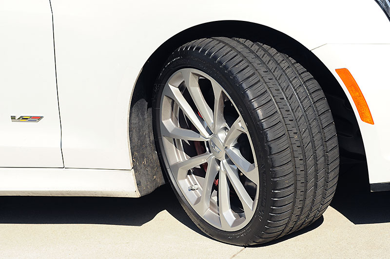 The Pilot Sport AS3+ has more and deeper tread grooves than does a Pilot Super Sport. That's one reason it works better in cold, wet weather. The other reason, which you can't see, is a computer-designed tread compound specific to the AS3+. Image: V-Net Staff.