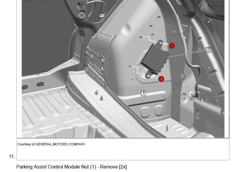 Parking Sensor Control Module Location? Cadillac VSeries Forums