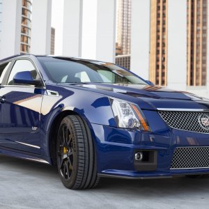 2012 Cadillac CTS-V Wagon in Opulent Blue Metallic