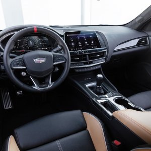 2022 Cadillac CT5-V Blackwing; interior image seen in Natural Tan/Jet Black