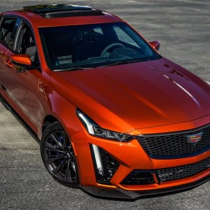 Media '2022 Cadillac CT5-V Blackwing in Blaze Orange Metallic' in category 'Blaze Orange Metallic'
