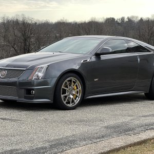 2012 Cadillac CTS-V Coupe in Thunder Gray Metallic Chromaflair