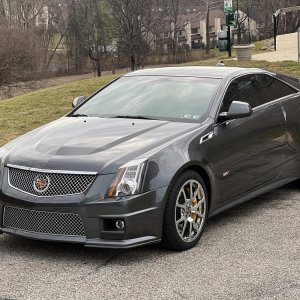 2012 Cadillac CTS-V Coupe in Thunder Gray Metallic Chromaflair