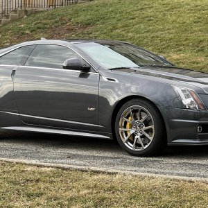 2012 Cadillac CTS-V Coupe in Thunder Gray Metallic Chromaflair