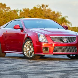 2012 Cadillac CTS-V Coupe in Crystal Red Tintcoat