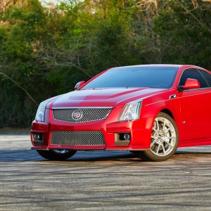 2012 Cadillac CTS-V Coupe in Crystal Red Tintcoat