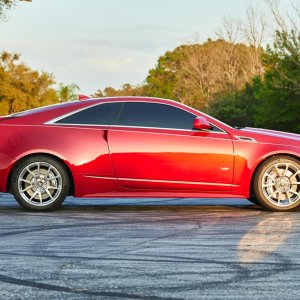 2012 Cadillac CTS-V Coupe in Crystal Red Tintcoat