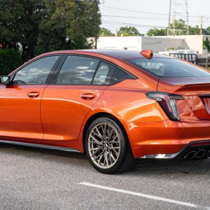 Media '2023 Cadillac CT5-V Blackwing 6-Speed in Blaze Orange Metallic' in category 'Blaze Orange Metallic'
