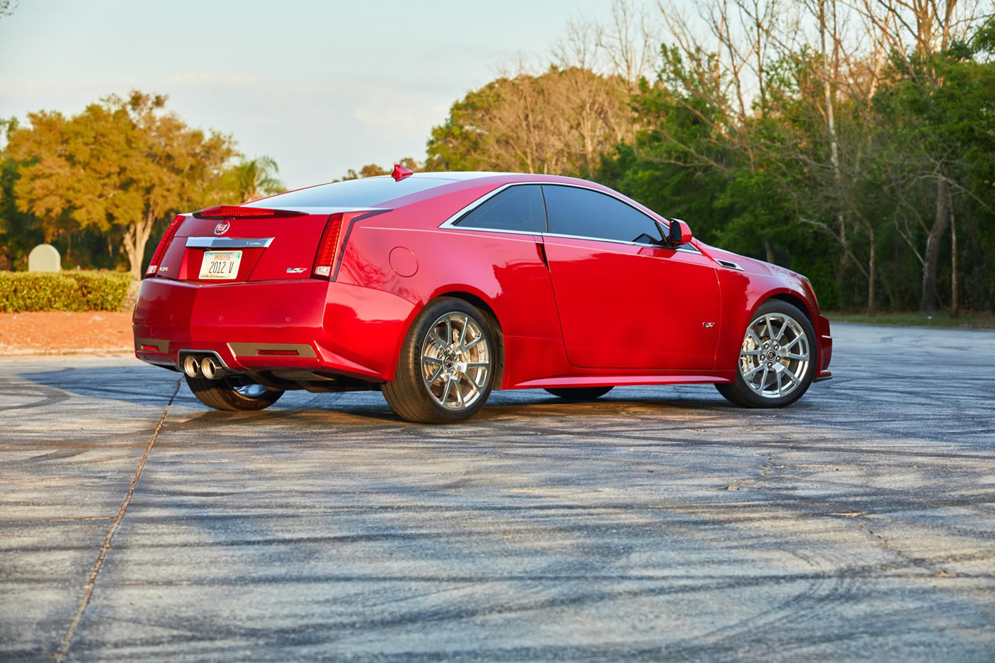 2012 Cadillac CTS-V Coupe in Crystal Red Tintcoat