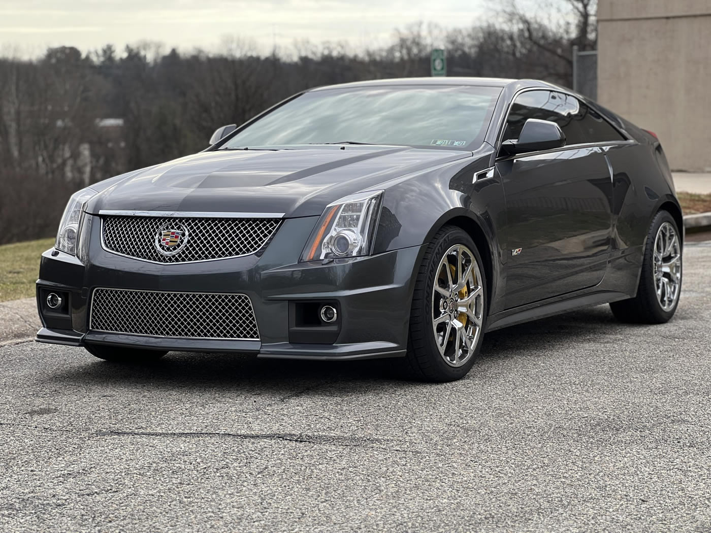 2012 Cadillac CTS-V Coupe in Thunder Gray Metallic Chromaflair