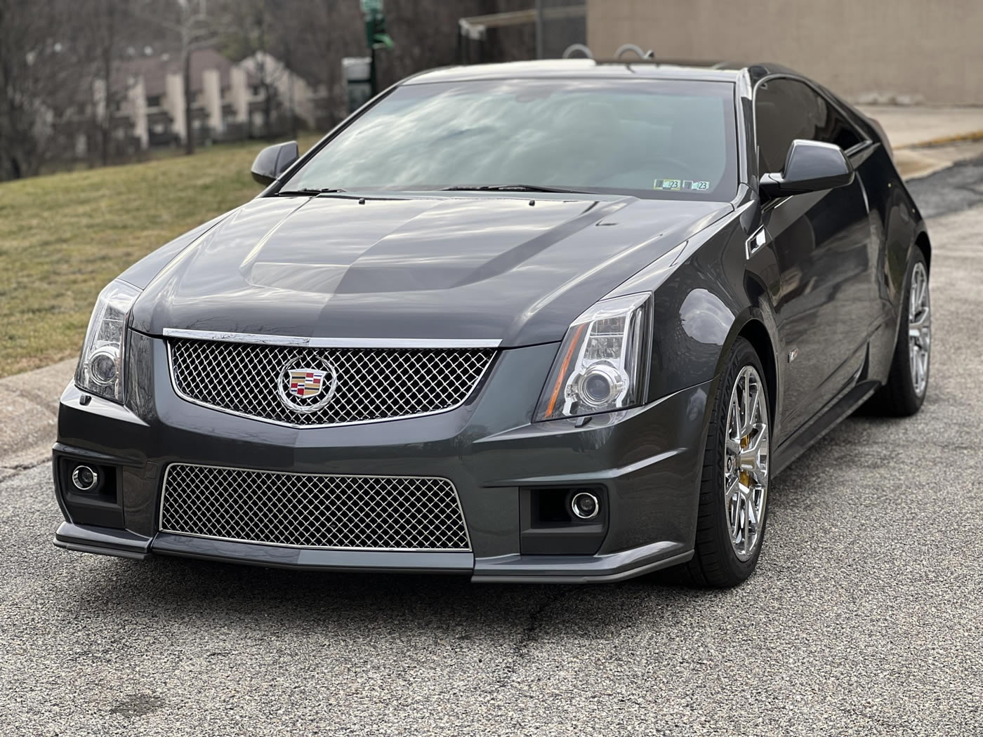 2012 Cadillac CTS-V Coupe in Thunder Gray Metallic Chromaflair