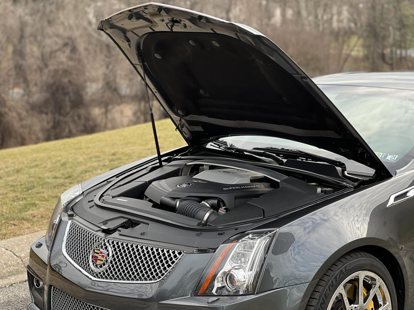 2012 Cadillac CTS-V Coupe in Thunder Gray Metallic Chromaflair