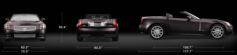 2009 Cadillac XLR-V Dimensions
