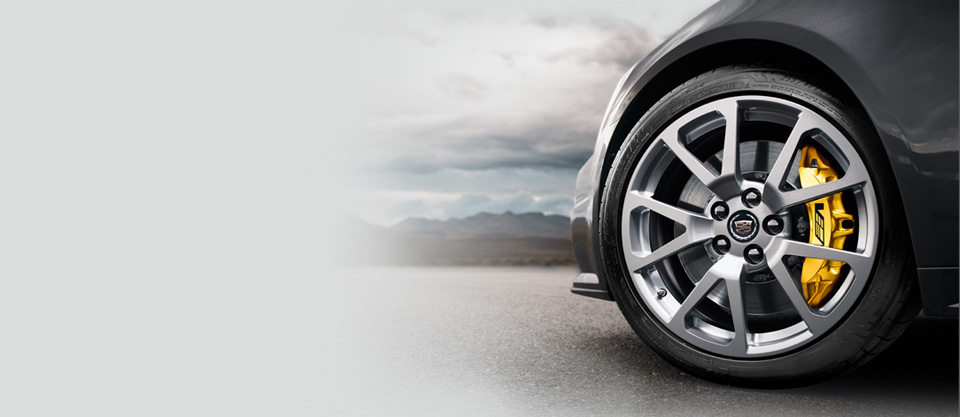 Product reviews and evaluations related to the tires and wheels on the Cadillac V-Series.