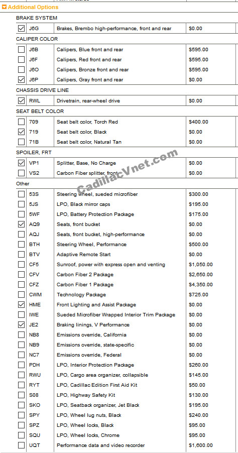 2022 Cadillac CT4-V Blackwing Pricing