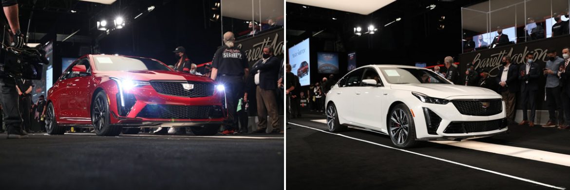 VIN 001 of the 2022 Cadillac CT4-V Blackwing sold for $165,000 and VIN 001 of the CT5-V Blackwing brought in $265,000 last night at the Barrett-Jackson Auction VIN 001 of the 2022 Cadillac CT4-V Blackwing sold for $165,000 and VIN 001 of the CT5-V Blackwing brought in $265,000 last night at the Barrett-Jackson Auction