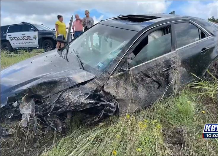 Chris Netterville's stolen and crashed Cadillac CTS-V