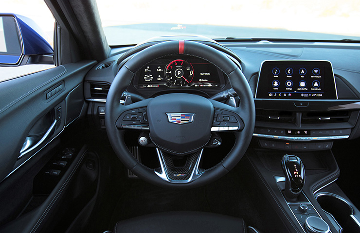 2022 Cadillac CT4-V Interior with Automatic Transmission