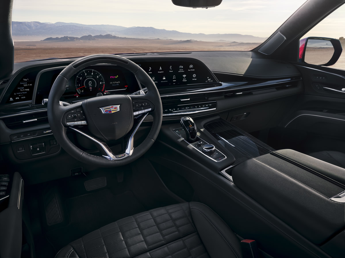 With the materials built upon the Platinum trim and Escalade's signature curved OLED with 38 inches of total diagonal display, the Escalade-V cements itself within the V-Series.