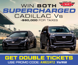 Win both supercharged Cadillac Vs!